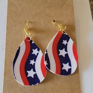 Faux leather earrings